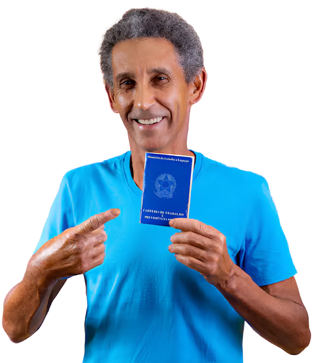 Imagem do senhor segurando a carteira